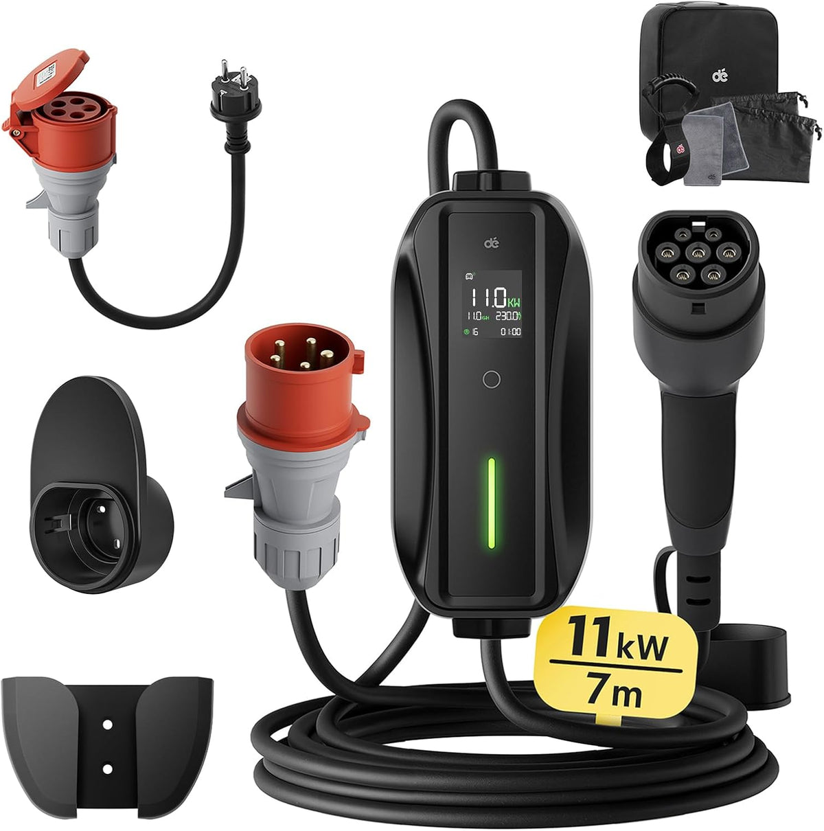 Dé Mobile Wallbox/Ladestation 11 kW [3-phasig, Für unterwegs, 230 V, 7 m