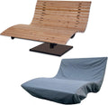 Terrassen Sitzmöbel Waldsofa Swing Schutzhülle SCALANT, für 2-3 Personen, drehbar 360°, Holzliege für den Garten, Holz/Schwarz, Edelstahl