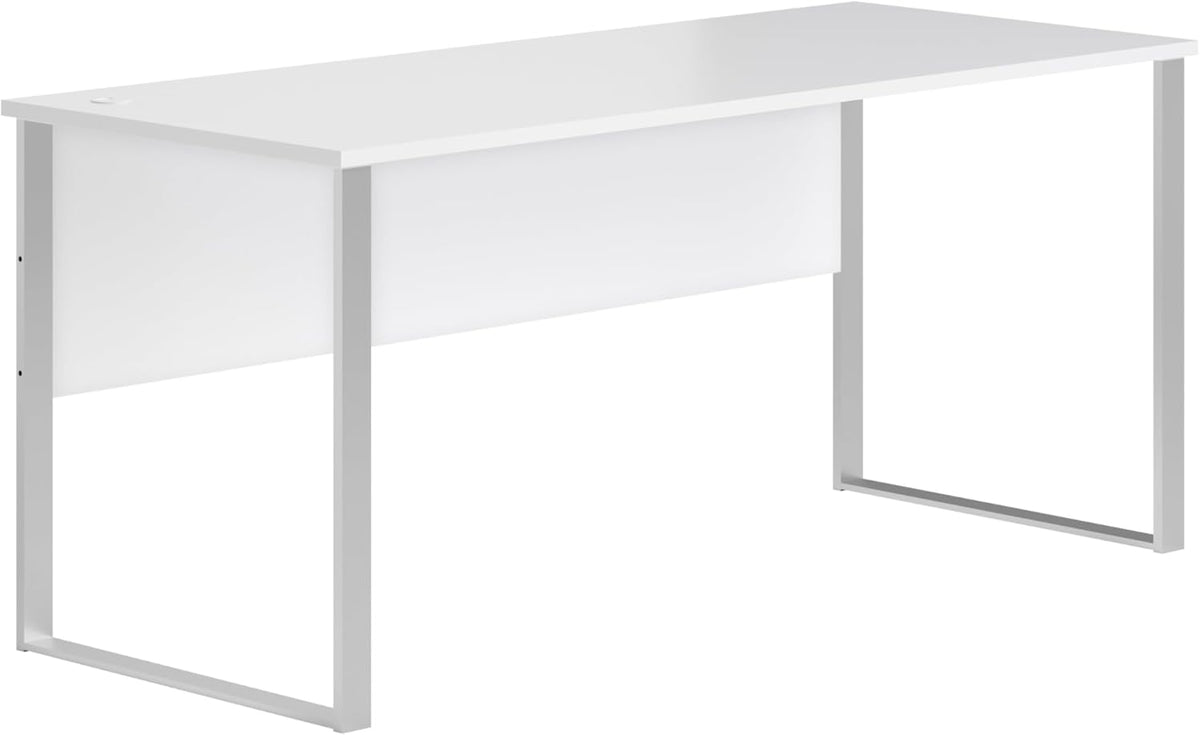 Möbelando Schreibtisch Amanda in Weiß - Moderner Bürotisch Computertisch, 73 cm, 170 cm
