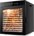 Kwasyo Dörrautomat Edelstahl, Praktisch, Ventilator, 30 Minuten, 24 Stunden, 30 °C, 90 °C, 900 W