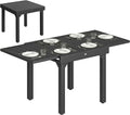 Outsunny Gartentisch Ausziehbarer 80/160 × 80 cm Aluminium Esstisch für 4-6 Personen, Terrassentisch, Balkontisch, 70 kg, 25 kg