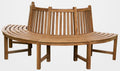 CLP Halbrunde Baumbank Male aus massivem Teakholz I Gartenbank mit bis zu Vier, 203 cm, 115 cm, 45 cm