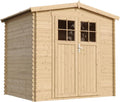 TIMBELA Gartenhaus Holz Geräteschuppen Gerätehaus, Gerätehaus abschließbare Tür B236xL226xH218 cm/ 4, 33 m2, Geräteschuppen Holz, Fahrrad Schuppen