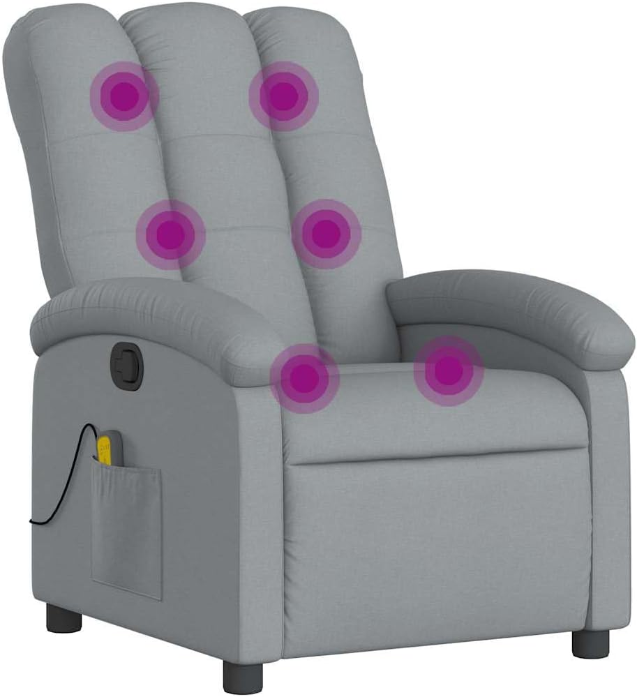 VidaXL Massagesessel, Heizung, Fernsehsessel, 101 cm, 83,5 cm, 47 cm, 5 V, 110 kg, Montage erforderlich