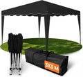 Kronenburg Faltpavillon wasserdicht Dachmaß 3 × 3 m UV Schutz 50+ Pavillon in Schwarz, Camping, 5 MINUTEN, 21 cm, 13,6 kg