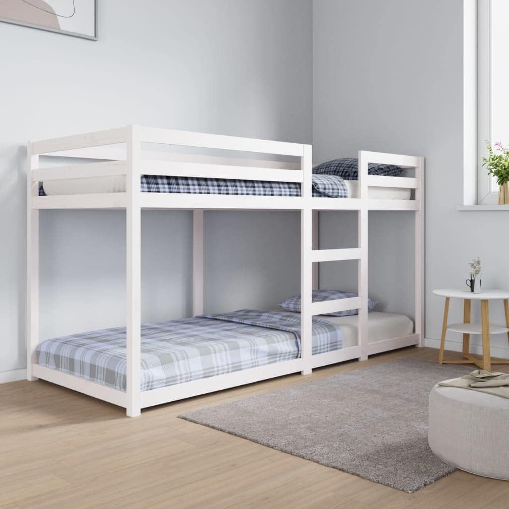 Hommdiy Etagenbett Stockbett für begrenzte Platzverhältnisse, Hochbett, Matratze, 75 mm, 230 mm, 112 cm, 200 cm