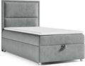 Boxspringbett Trinity k-11 mit 7-Zonen Bonell-Federkernmatratze Best For Home, Boxspringbett 80 × 200, Polsterbett 80 × 200, Grau/Weiß
