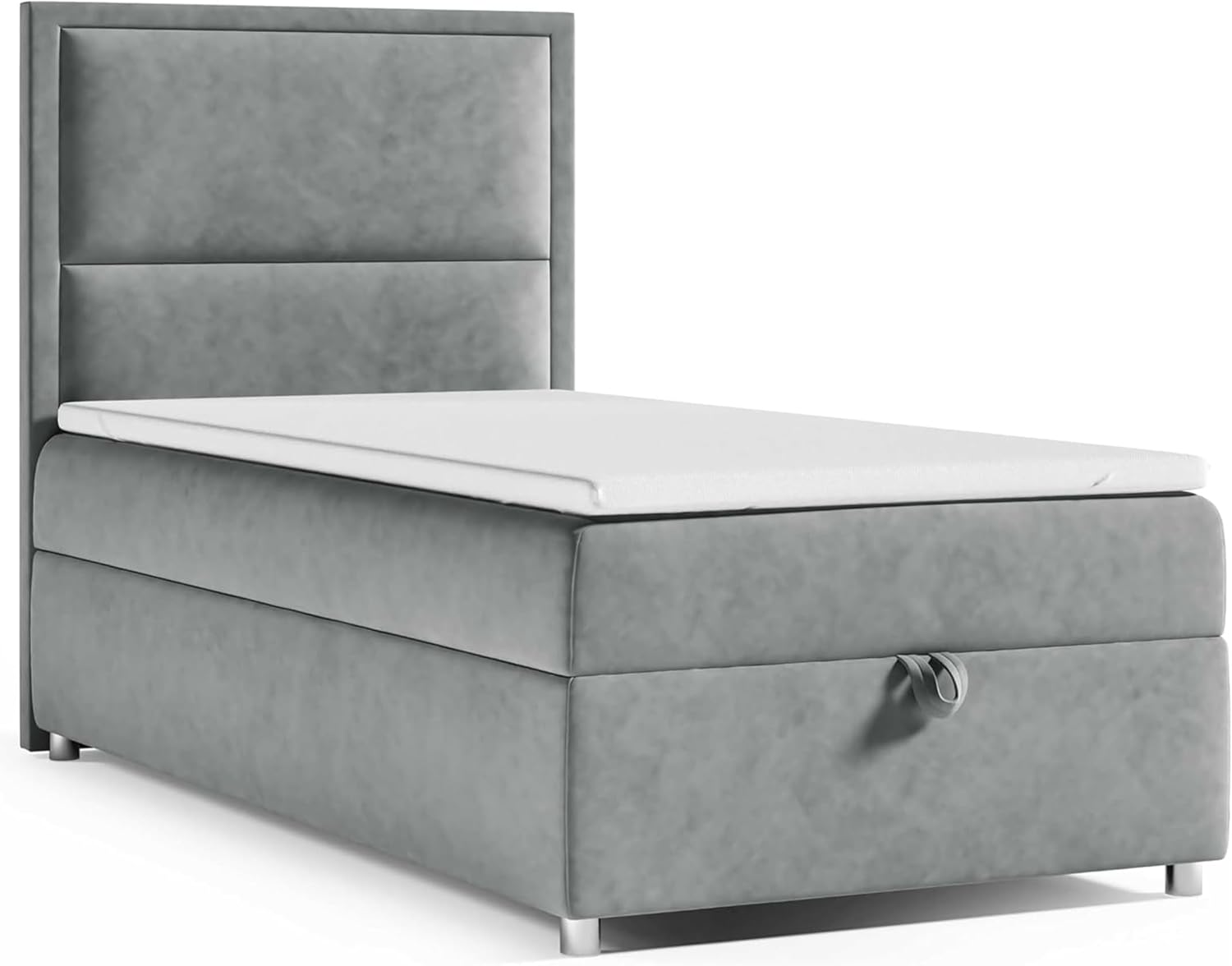 Boxspringbett Trinity k-11 mit 7-Zonen Bonell-Federkernmatratze Best For Home, Boxspringbett 80 × 200, Polsterbett 80 × 200, Grau/Weiß