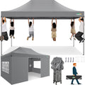 COBIZI Pavillon 3 × 4,5 wasserdicht stabil Winterfest 3.0, Faltpavillon, Gartenpavillon, Outdoor, 4,5 m, 300 cm, 310 cm, 320 cm