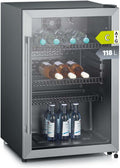 Severin Flaschenkühlschrank, Falschenkühlschrank, 118 l, 0,33 l, LED-Beleuchtung