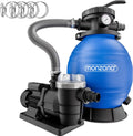 MONZANA Sandfilteranlage SF96K 9600 l/h bis 30.000 l Pool Selbstansaugend 400 Watt 2in1, 9.600 l, 1,9m, Kunststoff