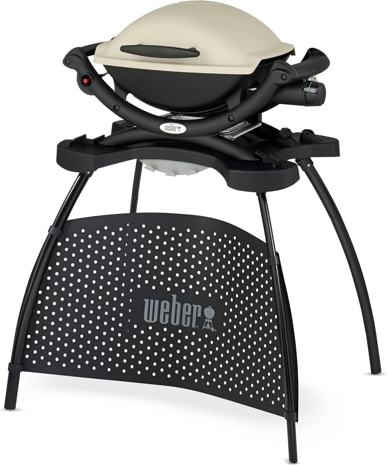 Weber Q1000 Gasgrill mit Stand, Praktisch, IGrill, Für unterwegs, 121.9 CM, 68.6 CM, 66 CM, 2,49 kW, Schwarz