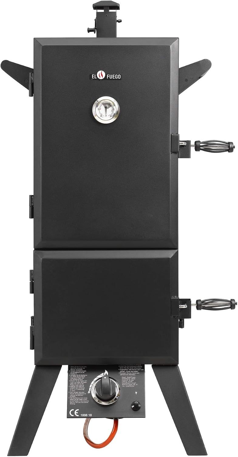 Gasgrill Portland XL von El Fuego Smoker Grill Grillwagen BBQ, 4,4 kW, 50 cm, 34 cm