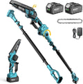 SEESII 2-in-1 Akku Hochentaster, Kettensäge, Handkettensäge, Garten, 4000 mAh, 60-80 Minuten, 18 V, 2,81 kg