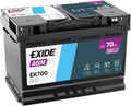 Exide EK700 AGM Starter-Batterie Start-Stop 12 V 70 Ah 760A, 278 mm, 175 mm, 190 mm